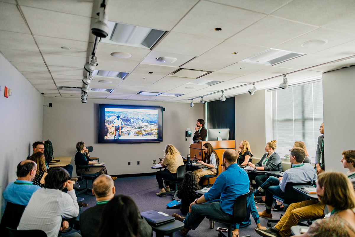 Jerod Foster, associate professor and assistant dean at Texas Tech University, led a breakout on place-based learning with Planet Forward Correspondent Justin Rex.